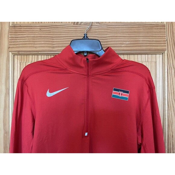 Nike Running Pro Elite Kenya Track & Field Quarter Zip Men's Size M 800534-611 - Picture 3 of 10